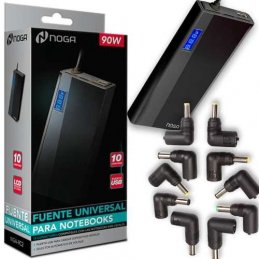 CARGADOR UNIVERSAL P/NOTEBOOK 80W NOGA NGA-80AC