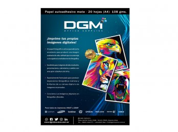 PAPEL  AUTOADHESIVO MATE A4 (210X297MM) 108 GMS X20 HOJAS