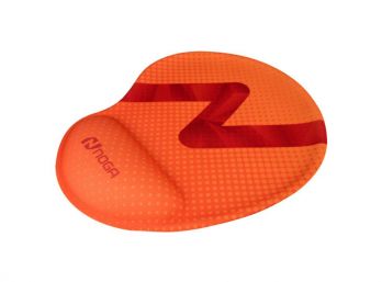 PAD MOUSE NOGA 3D NARANJA C/GEL ANTIDESLIZANTE