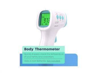 TERMOMETRO INFRARROJO - DISPLAY 3 COLORES - SIN PILAS (2 PILAS AA) - RANGO DE 34ro. A 42,9ro.C OFERT