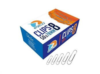CLIP EZCO METALICO Nro.8  X 50 UNIDADES (78MM)