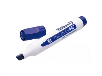 MARCADOR PELIKAN 442 FLASH MARKER P / PIZARRA PUNTA CHANFLEADA - AZUL