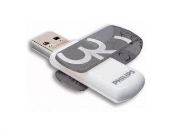PENDRIVE PHILIPS VIVID 32GB USB 2.0 FLASH DRIVE GRIS