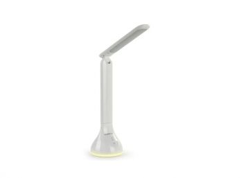 LAMPARA LED ARGOMTECH LP-9011WT PLEGABLE P/MESA USB /GIRO 135ro. /3 NIVEL DE LUZ/BASE MULTICOLOR