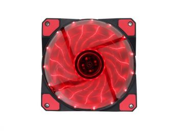COOLER FAN NETMAK NM-12025-R 12CM 4 MOLEX 1000/1200RPM LED ROJO