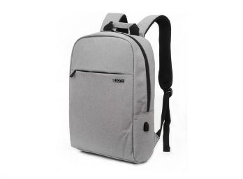 MOCHILA P/NOTEBOOK 15.6  10KG 25LTS ZOM ZB-415GR USB INCORPORADO - GRIS VINTAGE 