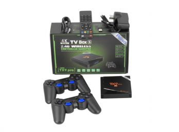 CONSOLA ARCADE TV BOX 4k ULTRA HD+ HDR PEISO TX9 PRO INCLUYE JUEGOS INTEGRADOS +