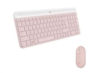 COMBO TECLADO Y MOUSE INALAMBRICO LOGITECH MK470 SLIM ROSE
