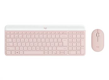 COMBO TECLADO Y MOUSE INALAMBRICO LOGITECH MK470 SLIM ROSE
